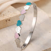 Heart Shape Charm Cuff Bangles Stainless Steel Wristband Wedding Women Female Jewelry Gift - Image 6