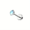 1PC Stainless Steel Cartilage Stud Earrings for Women Opal Flat Back Earring Studs Lip Bar Nose Ear Piercing Jewellery - Image 15