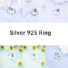 Clover Adjustable Ring Silver Rotating Cherry Blossom Flower Open Rings For Women Wedding Jewelry Gift - Image 4