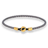 Gold Color Stainless Steel Button Braided Leather Bracelet For Men Women Couple Jewelry Gifts - Image 11