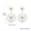 Big Flower Drop Earrings for Women Exaggerated Double Floral Dangle Earrings Statement Charm Jewelry for Wedding Party - Image 9