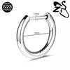 ZS Titanium 1 PC 18G Hoop Earrings Women Men Zircon Round Earrings D Shape 3 Colors Helix Cartilage Piercings Jewelry - Image 12