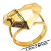 Abstract Hollow Irregular Open Adjustable Stainless Steel Rings Gothic Irregular Geometric Hammered Heart Lover Jewelry Rings - Image 17