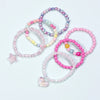 6pcs/set Bracelet Party Bracelets Star Heart Candy Color Beads Children Kids Beads Bracelets Rings Set for Girls Gift - Image 4