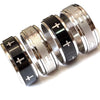 20pcs Rotatable Men Ring Stainless Steel Spinner Ring Cross Spin Rotating Ring 8mm Wedding Band Man Punk Ring Party Jewelry - Image 5