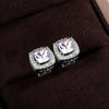 TrendMen Hiphop Rock Square Cubic Copper Zirconia Stud Earrings For Men Boy Silver Color Metal Crystal Earring Party Ear Jewelry - Image 4