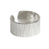Silver Rings For Women Men Jewelry Finger Adjustable Open Wide Strip Ring For Party Birthday Gift - Image 5