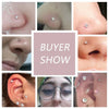 ZS 3-4Pcs/lot Gold Color Stainless Steel Nose Stud Set Heart Star Round Crystal Nose Piercing L Shape Nostril Piercing 18g/20g - Image 30
