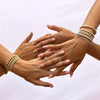 Gold Color Bracelets 2/3/4/5/6/8/10MM Ball Beads Cuff Bracelet for Women Men Charms Metal Statement Jewelry - Image 1