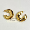 Geometric Irregular Thick Metal Round Earring Simple Chunky Hollow Hoop Earrings for Women Minimalist Jewelry Gift - Image 7