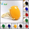 Red Agate Jade Ring Female Opening Adjustable Simple Style Chalcedony Silver Ring for Mom Women Rings Jewelry Gift - Image 1
