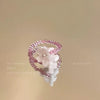 Romantic Cute Violet Flower Ring Spring Summer Elastic Beaded Rings for Women Friends Korea Finger Jewelry Accessories Gift - Image 7