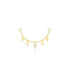 1PC Silver Horse Eye Zircon Crown Tassel Puncture Thread Flat Earring For Women Long Cartilage Chain - Image 39