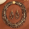 Wild Leather Multi Layer Leopard Print Jewelry Set With Magnetic Buckle Necklace Earrings Set For Women'S Jewelry Gifts - Image 1