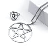Stainless Steel Pentagram Pentacle Star Necklace for Women Men Punk Hoop Earrings Ring Bracelet Jewelry Set Conjuntos De Joyas - Image 6