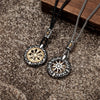Retro Men Norse Rune Bead Compass Necklace Gold Color Hollow Out Sun Pendant Stainless Steel Vegvisir Amulet Male Viking Jewelry - Image 5