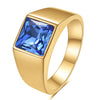 Big Square Cut Stone Signet Ring Large Colour Quartz Cocktail Ring For Women Men Jewelry Party Gifts - Image 8