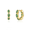 2pcs Horse Eye Zircon Round Circle Piercing Earrings for Women Gold Color Stainless Steel Huggie Hoop Earrings Statement Jewelry - Image 5