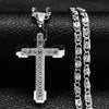Catholic Cross Amulet Crystal Pendant Men Chain Necklace Gold Color Stainless Steel Necklaces Jewelry Masculino N4930S02 - Image 15