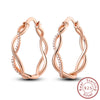 Earrings Silver Stud Drop Hoop Earrings Rose Gold for Women Girls Party Wedding Birthday Jewelry Gift - Image 15