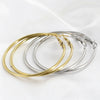 Hnsp 316L Stainless Steel Simple Hoop Earrings For Women Jewelry Accessories 40MM-50MM Circle Earring - Image 4