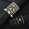14Pcs/Set Bohemian Rice Beads Starfish Shell Anklet Sets for Women Retro Gold Color Multilayer Foot Chain Vacation Jewelry Gifts - Image 3