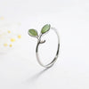 Silver Foliage Adjustable Rings For Women Girls Wedding Quality Jewelry Accessories Jewellery - Image 2