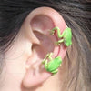 Exaggerated Green Gecko Frog Animal Ear Cuff Women's Earrings Without Ear Hole Funny Ear Bone Clamp Men Jewelry - Image 1
