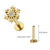 Titanium 16G Snowflake Flower Conch Helix Tragus Cartilage Stud Earring Monroe Labret Lip Piercing - Image 10