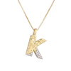 Gold/Silver Color Mixed 26 Letters Pendant Necklaces For Women Men Shiny CZ Zircon Inlay Party Jewelry Gift - Image 14