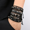 Bracelet Viking Bracelet For Men Hand Bracelets Woven Skull Hand Jewelry Adjustable Leather Set viking man bracelet - Image 3