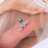 1PC Curved Cz Cartilage Stud Moon Leaf Helix Rook Conch Screw Back Earring Stainless Steel Ear Piercing Jewelry - Image 23