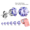 6Pair/Box Stud Earrings Cubic Zirconia 316L Stainless Steel Women Wedding Party Jewelry Accessories 3-8mm - Image 16