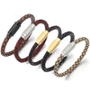 Leather Bracelets Stainless Steel Braided Rope Bracelets for Men Women Stainless Steel Accessories Braid Style Bangles - Image 5