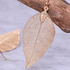 Tree Leaf Shape Dangle Earrings for Women Alloy Hollow Bright Dangle Hook Earrings Wedding Jewelry Gift - Image 1
