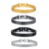 Locomotive Men Double Link Chain Bracelet Polish Color Stainless Steel Punk Biker Pulseira Masculina Jewelry To Boyfriend - Image 6
