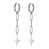 Stainless Steel Earrings Polaris Pendants Tassel Chain Kpop Star Charm Earrings For Women Girl Punk Gothic Jewelry Gift - Image 9