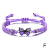 Woven Butterfly Flower Cord Bracelet with Adjustable Length - Image 12