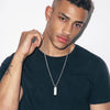 Mens Stylish Geometric Rectangle Pendant Necklace,Stainless Steel Length Adjustable Box Chain, Male Jewelry Gift - Image 4