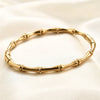 Stainless Steel Bamboo Cuff Bracelets Bangles for Woman Gold Color Wedding Female Jewelry Gifts - Image 5