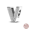 26 A-Z Alphabet Beads Silver Love Letter Charm Fit Bangle Charms Bracelet CZ Zircon Bead Jewelry - Image 12