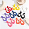 Colorful Acrylic Geometric Drop Earrings for Women Lightweight Boho Chic Dangle Jewelry Accessory - Image 4