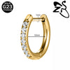 ZS Titanium 1 PC 18G Hoop Earrings Women Men Zircon Round Earrings D Shape 3 Colors Helix Cartilage Piercings Jewelry - Image 11