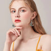 Boho Sun Moon Drop Earrings Round Crystal Bohemia Women Earring Asymmetrical Antiqued Female Boho Jewelry Gift - Image 4