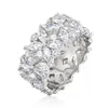 Flower Cube Zirconia Ring Jewelry, European and American Niche Attends Banquet Shining Wedding Accessories - Image 3