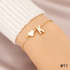 Simple Love Letter Bracelet Retro Adjustable Alloy Letter Bracelet Women Hand Jewelry Accessory - Image 7