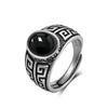 Vintage Silver Golden Obsidian Rings Retro Silver Oval 8 10MM Black Rings Tiger Eye's Tail Rings For Men - Image 10