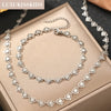 Cubic Love Heart Minimalist Jewelry Set Necklace Earrings Bracelets Stainless Steel Women Party Accessories - Image 18