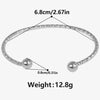 Geometric Chunky Stainless Steel Bracelets Bangles For Women Men Accessories Silver Color Wrist Jewelry No Fade Bangle - Image 21