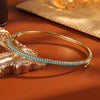 Blue Turquoise Micro-intact Zircon Bracelet Bangle for Women Shiny CZ Tennis Bracelet Delicate Jewelry Gift - Image 3